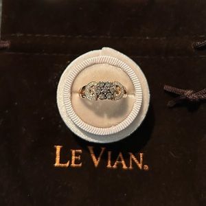LeVian Diamond and Rose gold ring